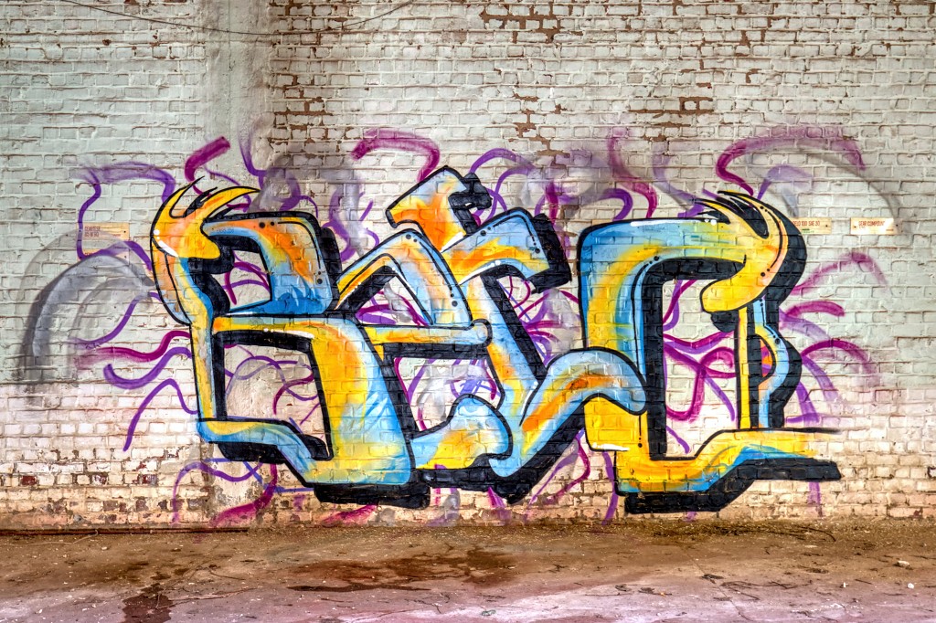 HDR graffiti streetart street-art street art skeleton factory urbex roa klaas van der linden kunst kunstwerk decay verlaten lost place places abandoned